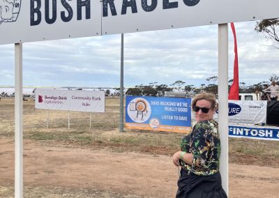 Kulin Bush Races sign at the event entrance in Australia.